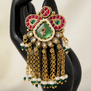 Premium Kundan & Pear Earrings